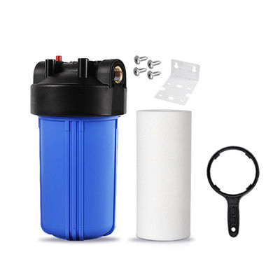 quality  Whole House 10x4.5" Water Filter Housing Big Blue Filter Housing With Wrench And Bracket factory