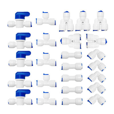 quality  POM Plastic Water Filter Connection Fittings Push In Quick Connectors 3/8 Inch 1/4 Inch factory
