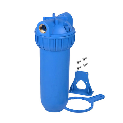 10 Inch Single Stage Blue Filter Housing 10x2.5" Filter Container 3/4" Brass Port