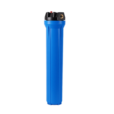 High Flow 20" Slim Blue Pre Filter Housing Filter Container 1/2 3/4 Inch Copper Connector