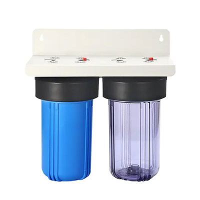 Dual Stage Big Blue Clear Jumbo Filter Housing PP Sediment CTO Carbon Pre Water Filtration