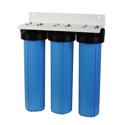 Triple Stage Big Blue Filter Housing Whole House Water Filter System With Bracket