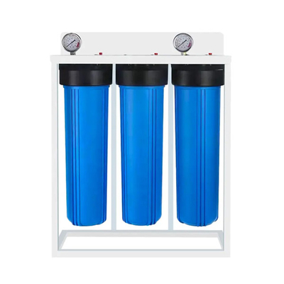 3 Stage 20 Inch Jumbo Water Filter Housing With Holder Pressure Gauge