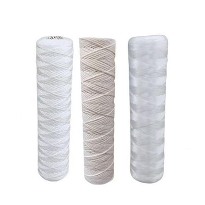 Industrial String Wound Cotton Glass Fiber Water Filtration Cartridge With PP Yarn