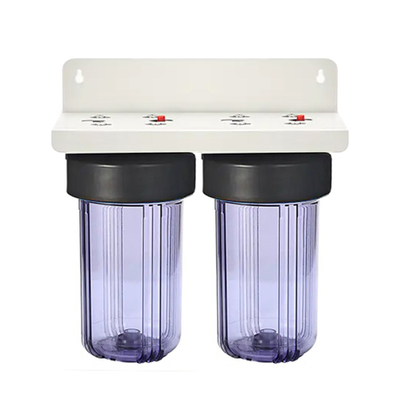 Dual Stage Big Blue Clear Jumbo Filter Housing PP Sediment CTO Carbon Pre Water Filtration
