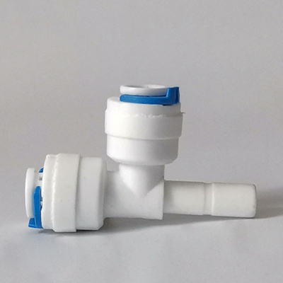 Push In RO Quick Connect Fittings Tee Adapter 1/4" 3/8" For Water Filtration Systems