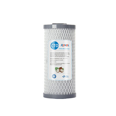 5 Micron CTO Activated Carbon Block 10"x4.5" Whole House Water Filter Cartridges for City and Well Water