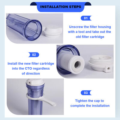 Activated Carbon Fiber ACF Filter Cartridge 20inch Jumbo for Big Blue Housing