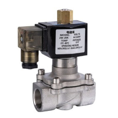 Stainless Steel 2W Series Normally Open Waterproof High Pressure Direct Acting Solenoid Valve