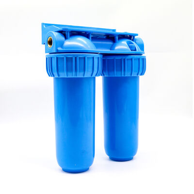 Italian DUPLEX PLUS 3P BX 2-stage Blue 10" Water Filter 1/2" 3/4" 1" Brass Port