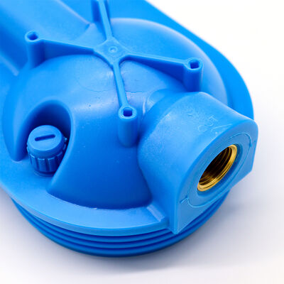 Italian DUPLEX PLUS 3P BX 2-stage Blue 10" Water Filter 1/2" 3/4" 1" Brass Port