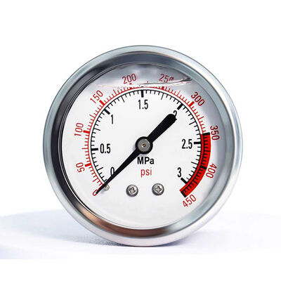 Liquid Pressure Gauge Oil Filled Brass Connection Bottom