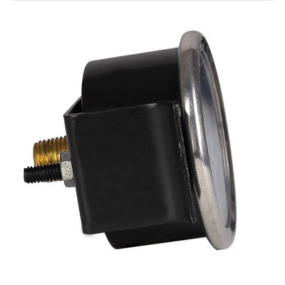 Brass Connection Water Pressure Gauge 60psi With Stents 40mm Black Iron Shell