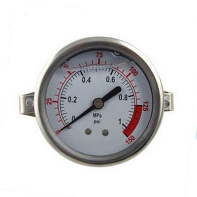 Stainless Steel Manometer Glycerine Filled Pressure Gauge 150 PSI