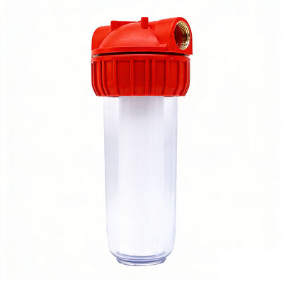 Single Stage Clear Water Filter Housing 10x2.5" Standard 3/4" Inlet / Outlet Brass Port