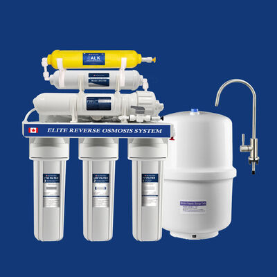 1:1 waste ratio 6 stage 100 GPD Pumpless RO system