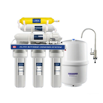 1:1 waste ratio 6 stage 100 GPD Pumpless RO system