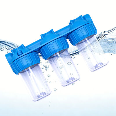 3-stage Clear 7-inch  Water Filter Housings Fit Standard 7"x 2.5" Cartridges