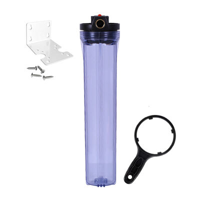 Transparent 20" Slim Clear Water Filter Housing with Presser Relief Button