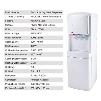 Hot Cold Room Temperature RO System Water Dispenser for Office Commercial Use