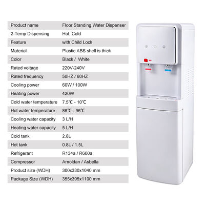 Vertical Water Dispenser RO System with Hot Cold for Home Office Commercial Use