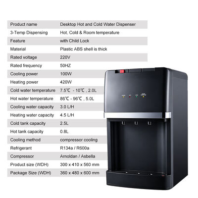 Desktop Water Dispenser 5 Stage RO UF Filtration System Electric Cooling Heating Water Purifier for Home Hotel Office