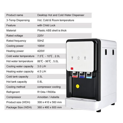 5 Stage 75G RO System Direct Drinking Water Purifier with 3 Temperature Modes  for Commercial and Household Use
